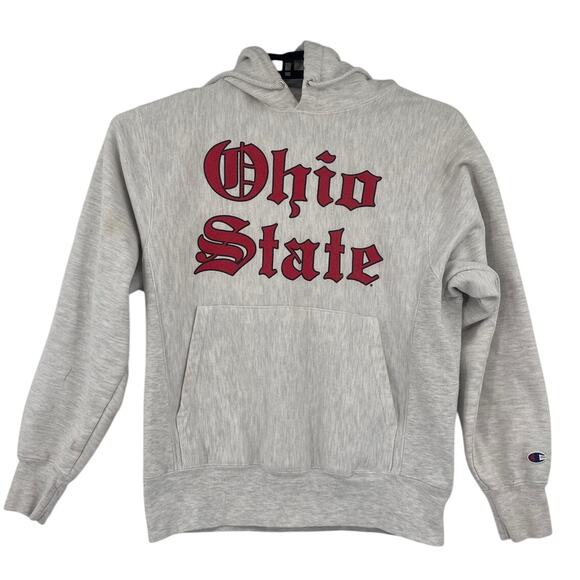 Y2K Champion Reverse Weave Ohio State Hoodie Mens Small Gothic Old English NCAA - Picture 11 of 11